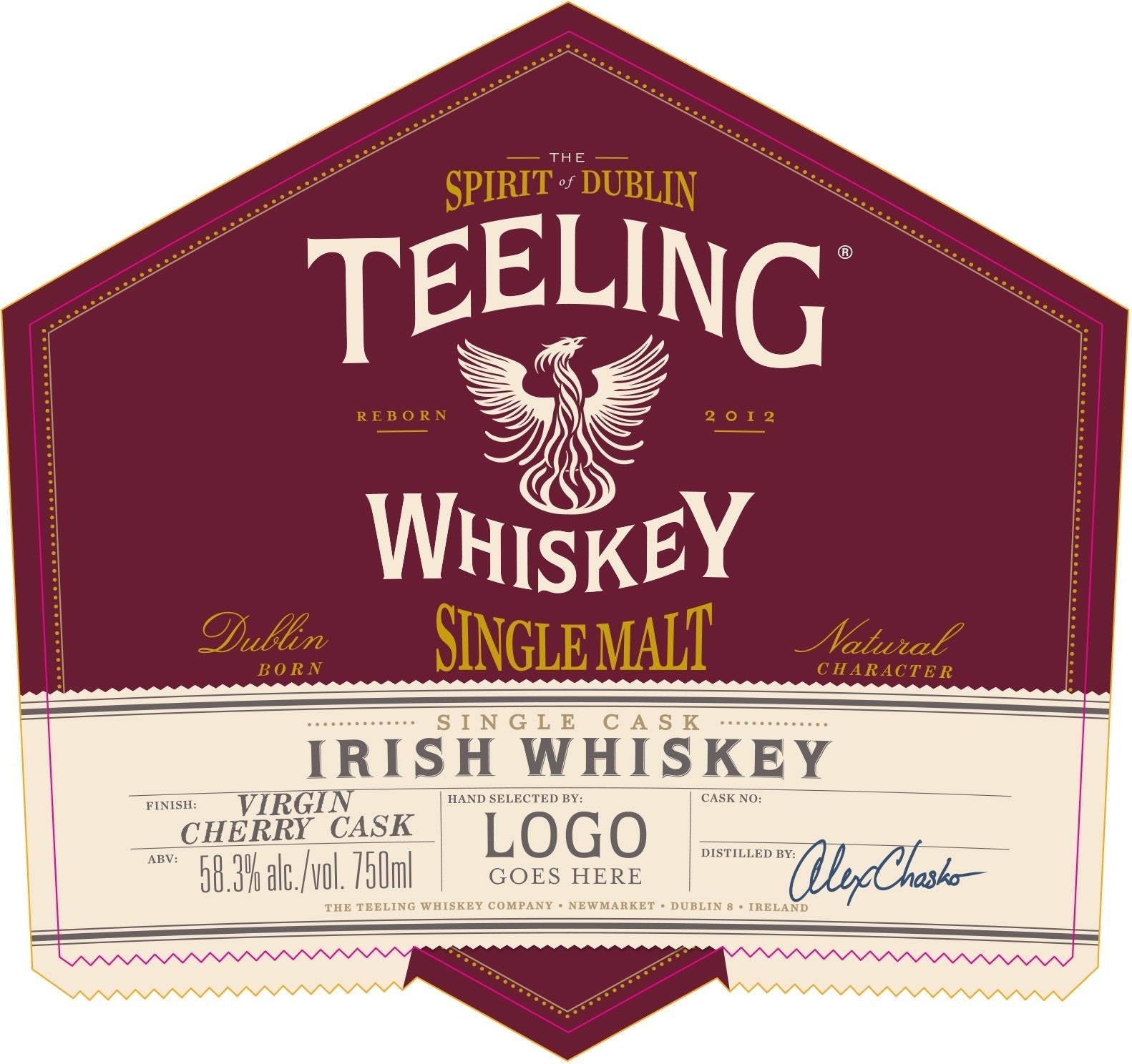 Teeling Single Cask Virgin Cherry Cask Irish Whiskey 750ml Teeling Whiskey