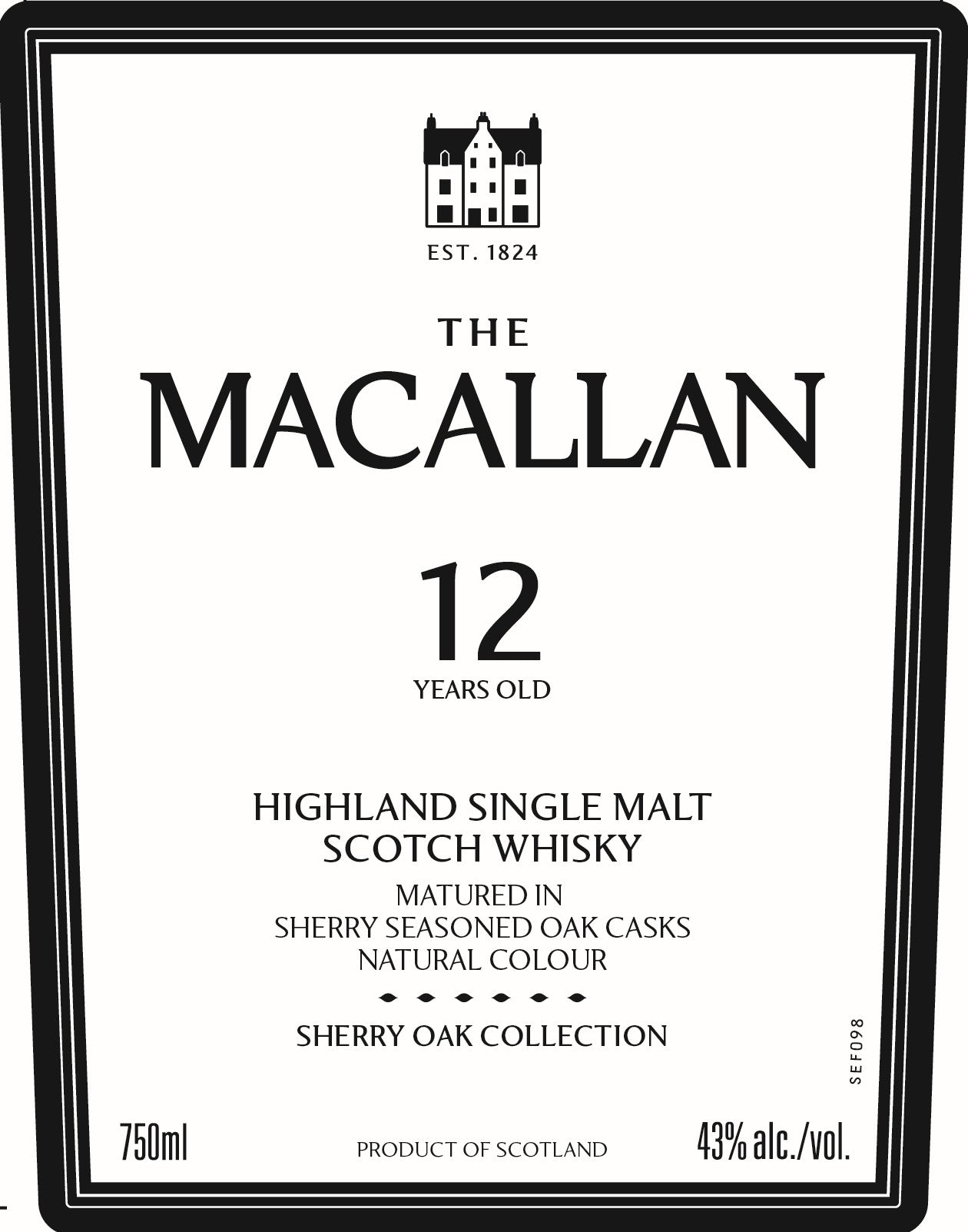The Macallan 12 Year Old Sherry Oak – 750ml - Main Street Liquor