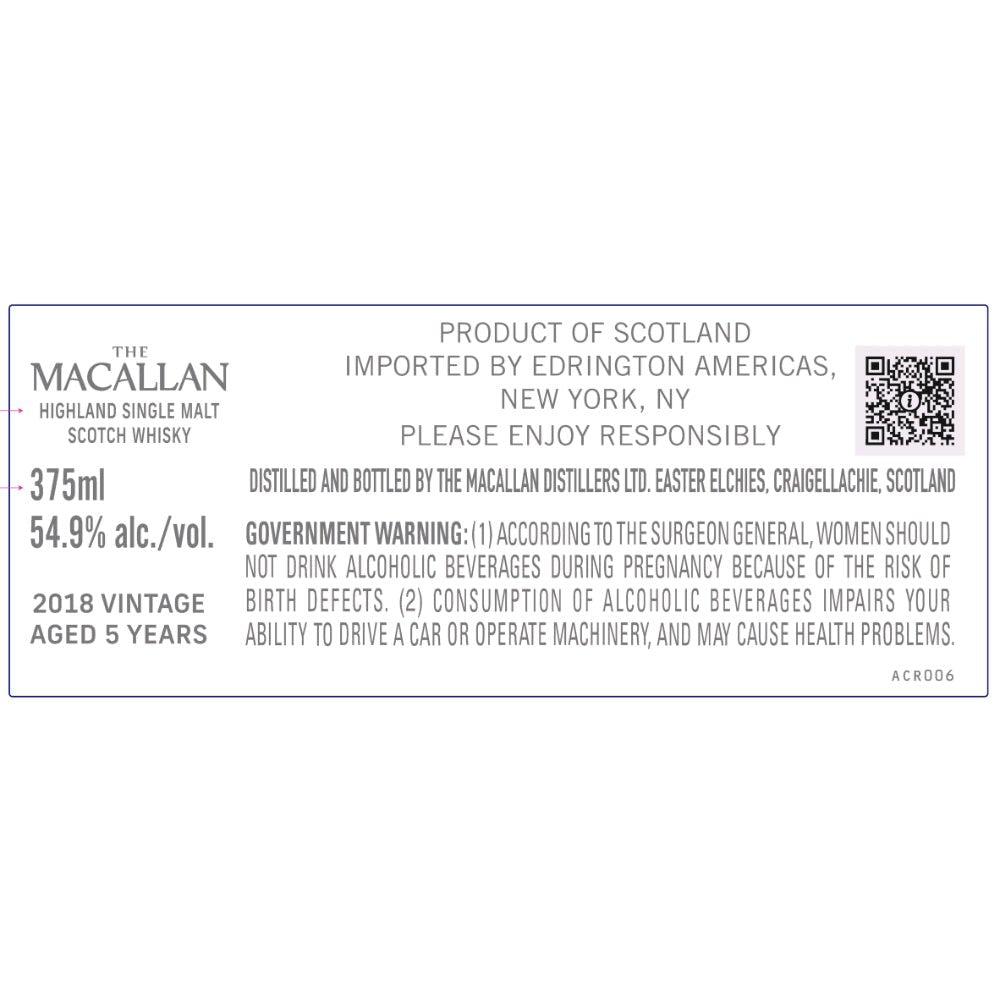 The Macallan 5 Year Old 2018 Vintage 375ml - Main Street Liquor