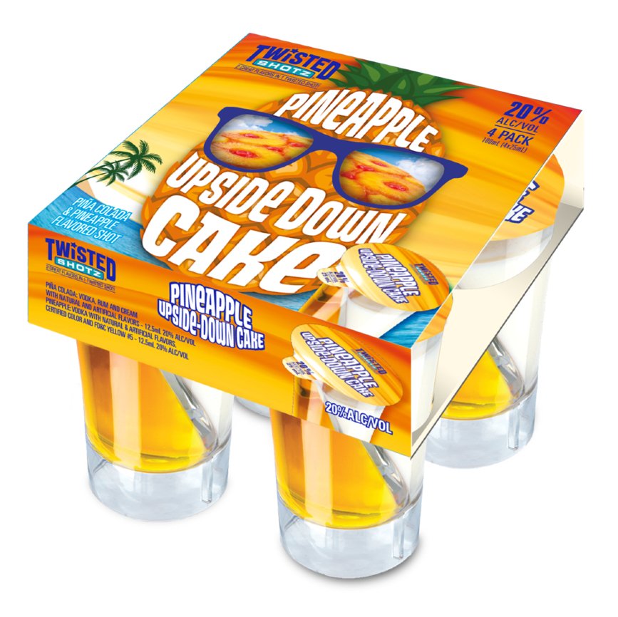Twisted Shotz Pineapple Upside Down Cake (4pk) - Main Street Liquor
