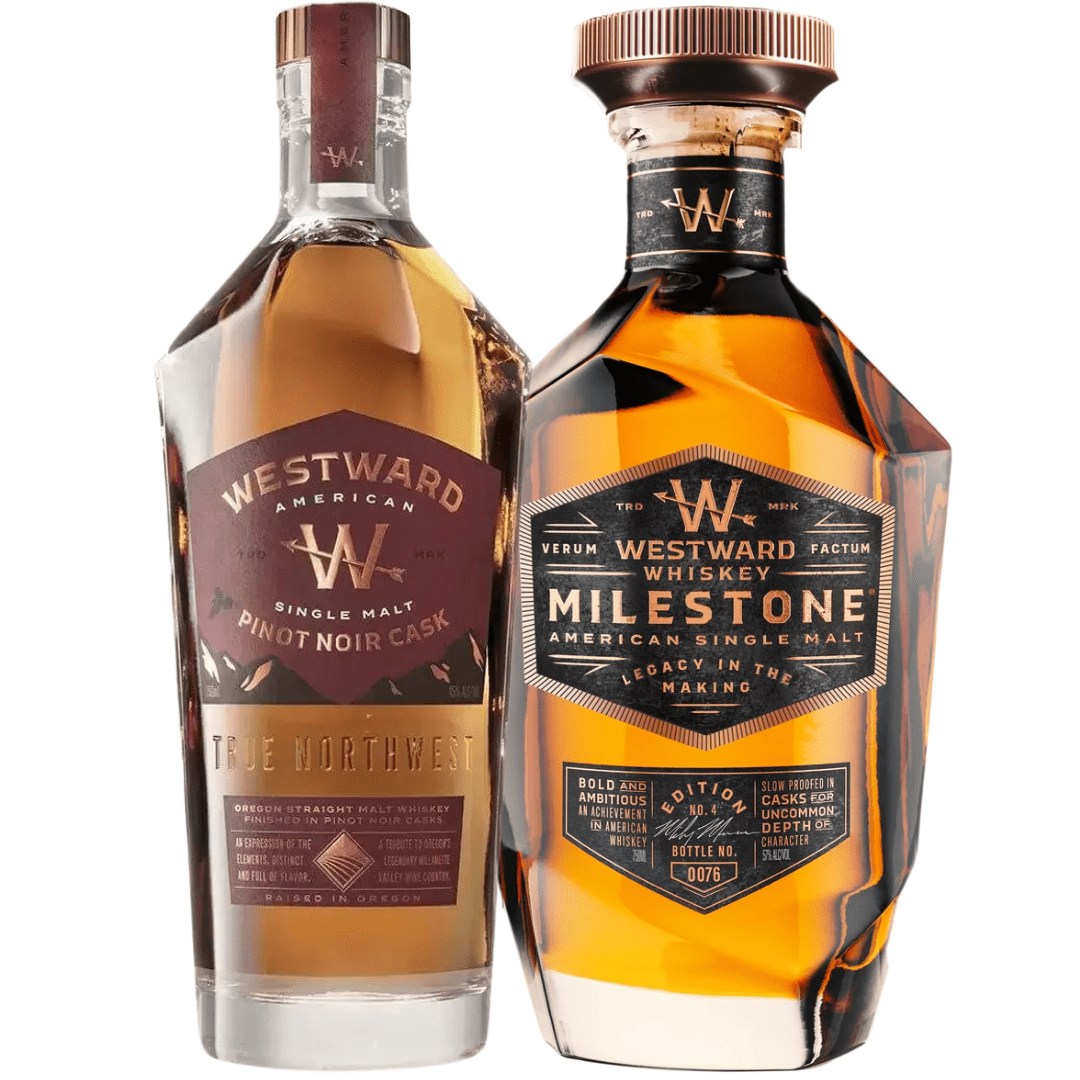 Westward Milestone Edition No. 4 & Pinot Noir Cask American Single Malt Whiskey Bundle (Pre-Order) - BuyMyLiquor