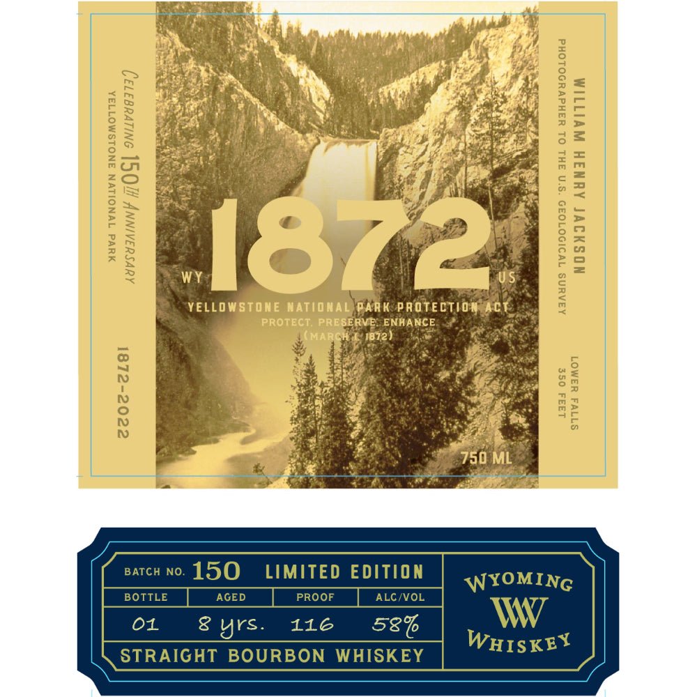 Wyoming Whiskey 1872 Straight Bourbon - Main Street Liquor