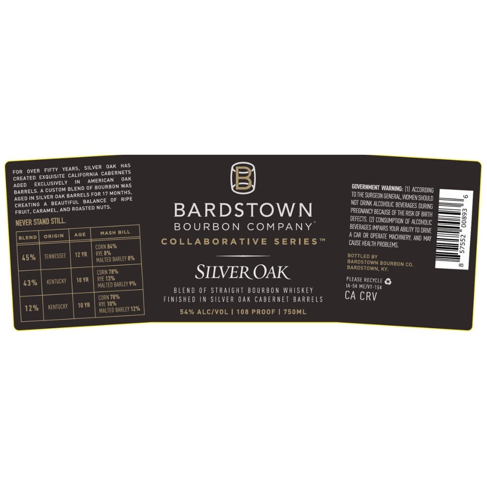 Bardstown Bourbon Collaborative Series Silver Oak: A Unique Blend of Bourbon and Cabernet - BuyMyLiquor
