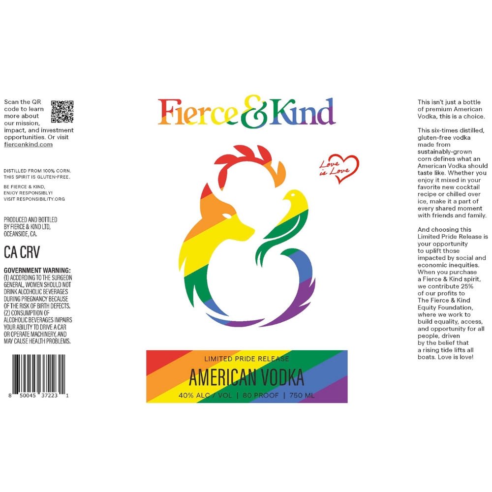 Celebrate Equality with Fierce & Kind's Limited Pride American Vodka! - BuyMyLiquor