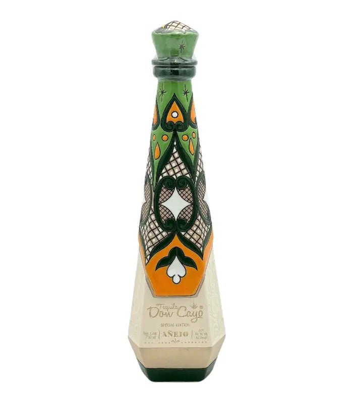 Crafting Tradition: Don Cayo Tequila Añejo Ceramic Green - BuyMyLiquor