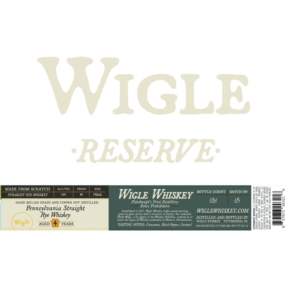 Discover the Rich Heritage and Flavors of Wigle Reserve Pennsylvania Straight Rye - BuyMyLiquor