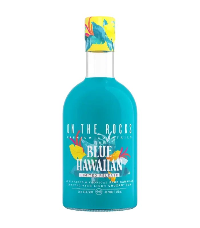 Escape to Hawaiian Paradise with On The Rocks Blue Hawaiian Limited Release Cocktail - BuyMyLiquor