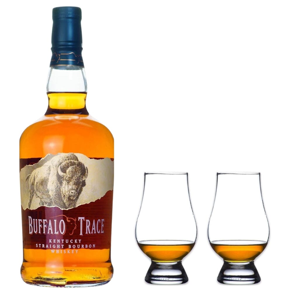 Experience the Legacy: Buffalo Trace Bourbon & Glencairn Whiskey Glass Set - BuyMyLiquor