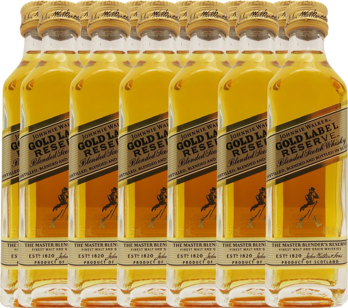 Introducing: Johnnie Walker Gold Reserve Blended Scotch Whisky Mini Bottles - Perfect for Any Occasion! - BuyMyLiquor