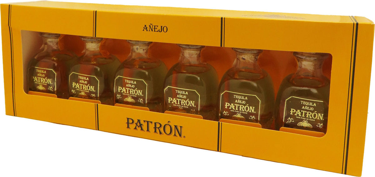 Savor the Richness of Patrón Tequila Añejo 50ml 6pk - BuyMyLiquor