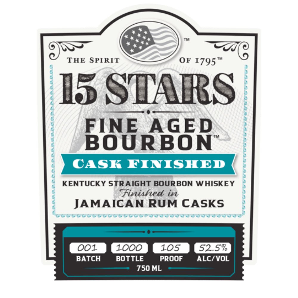 15 Stars Bourbon Finished in Jamaican Rum Casks Bourbon 15 Stars   