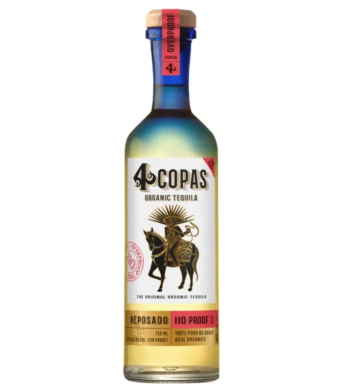 4 Copas Organic Tequila Reposado Overproof 110 750mL 4 Copas Tequila