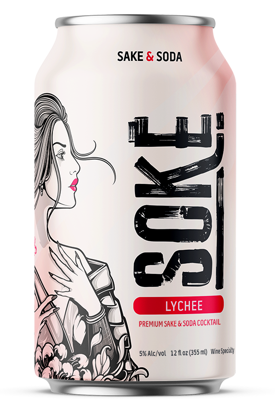 Soke Sake & Soda Lychee 4 Pack  Soke Sake & Soda   