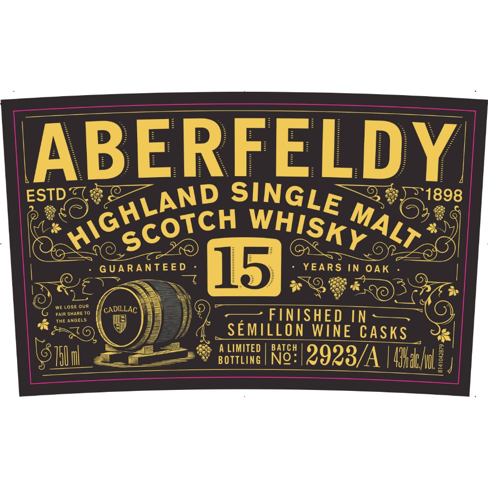 Aberfeldy 15 Year Old Finished in Semillon Wine Casks Scotch Aberfeldy   