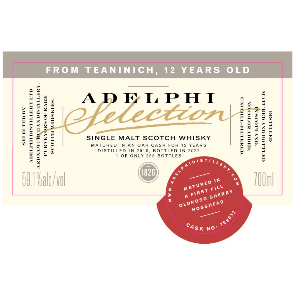 Adelphi Selection Teaninich 12 Year Old 2010 Scotch Adelphi Selections   