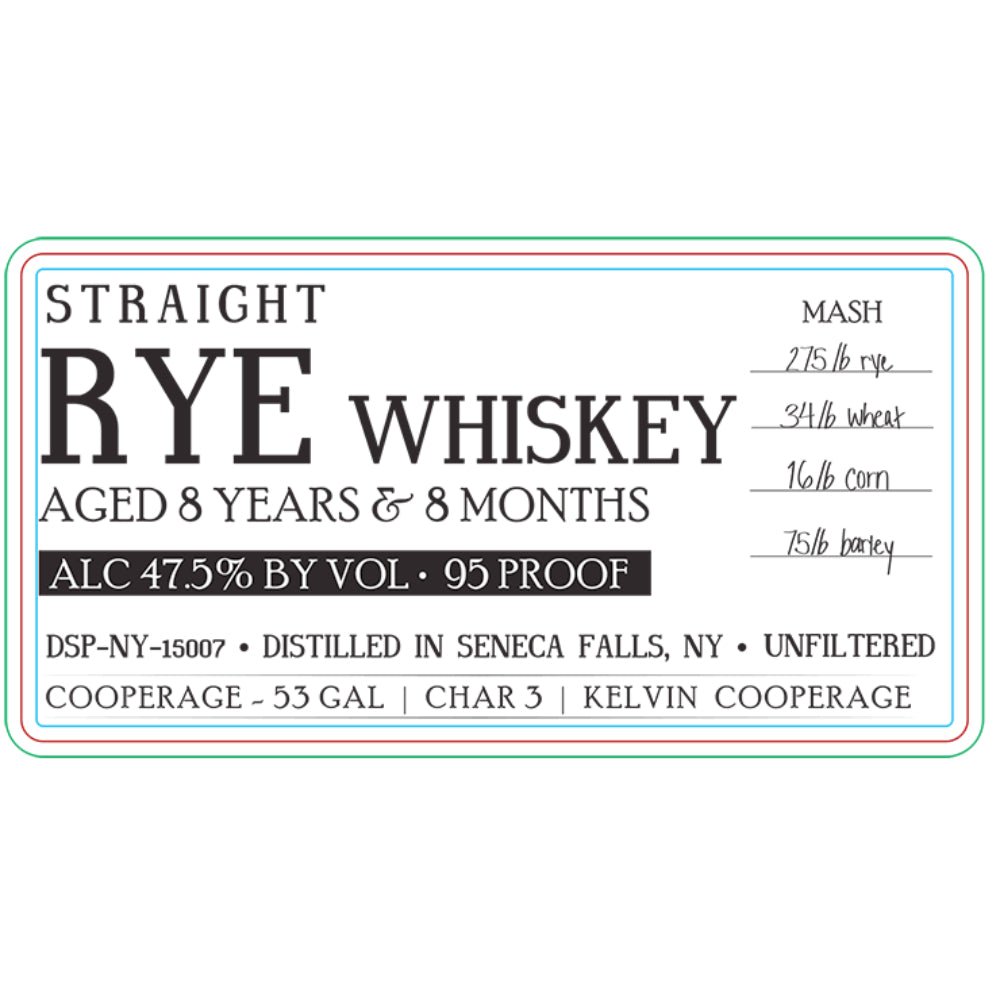 Alder Creek 8 Years 8 Month Straight Rye Rye Whiskey Alder Creek Distillery   