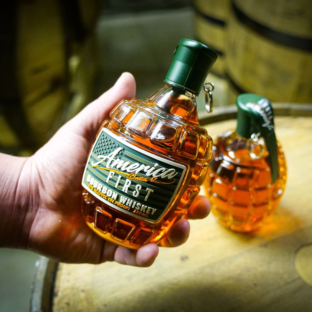 America First Grenade Straight Bourbon Whiskey 2 Pack - Main Street Liquor