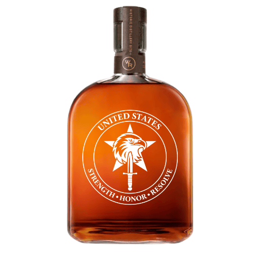 American Resolve – Custom Military Tribute Bourbon Bottle (Woodford Reserve Bottle) - BuyMyLiquor