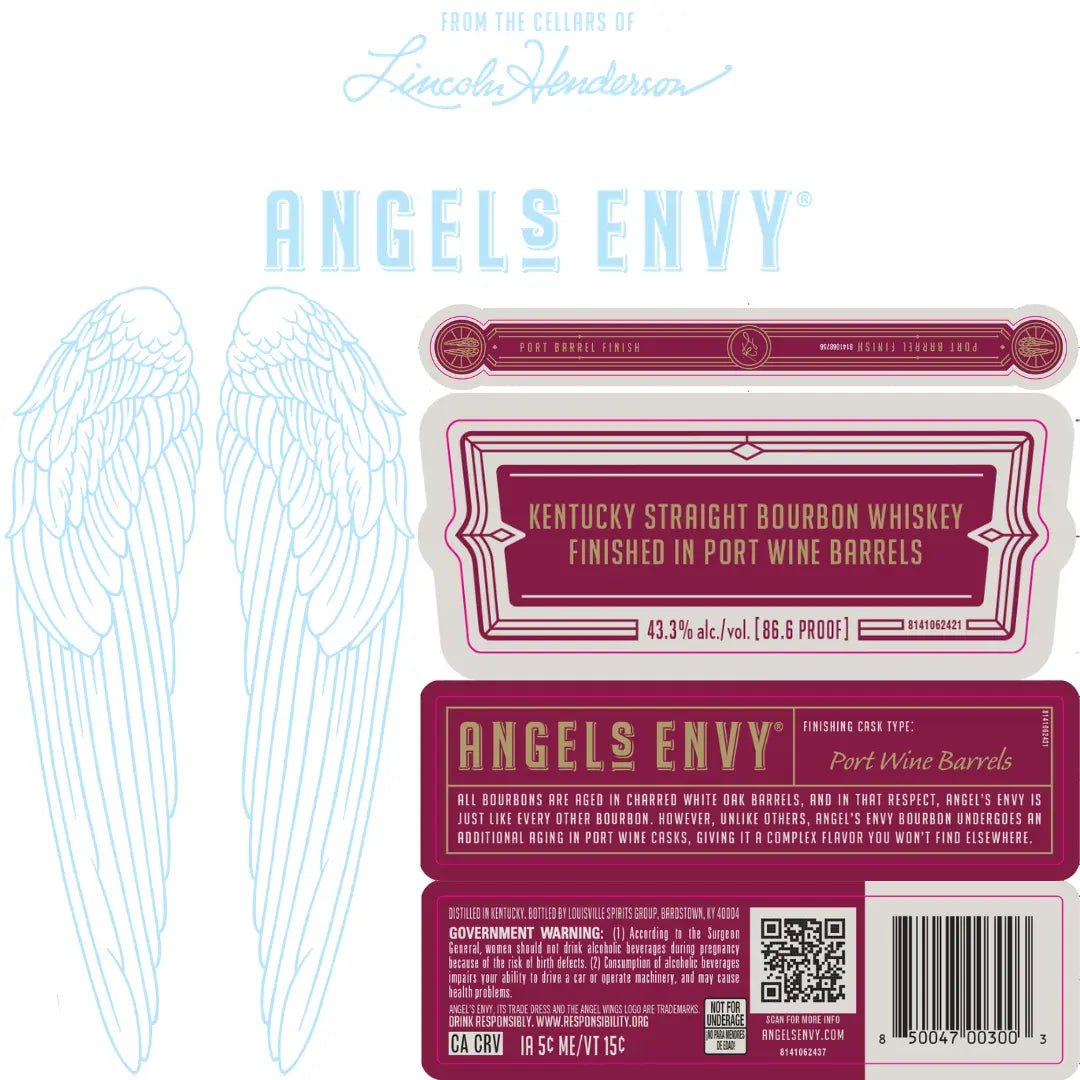 Angel’s Envy Port Wine Barrel Finished Kentucky Straight Bourbon Whiskey 750mL - Main Street Liquor