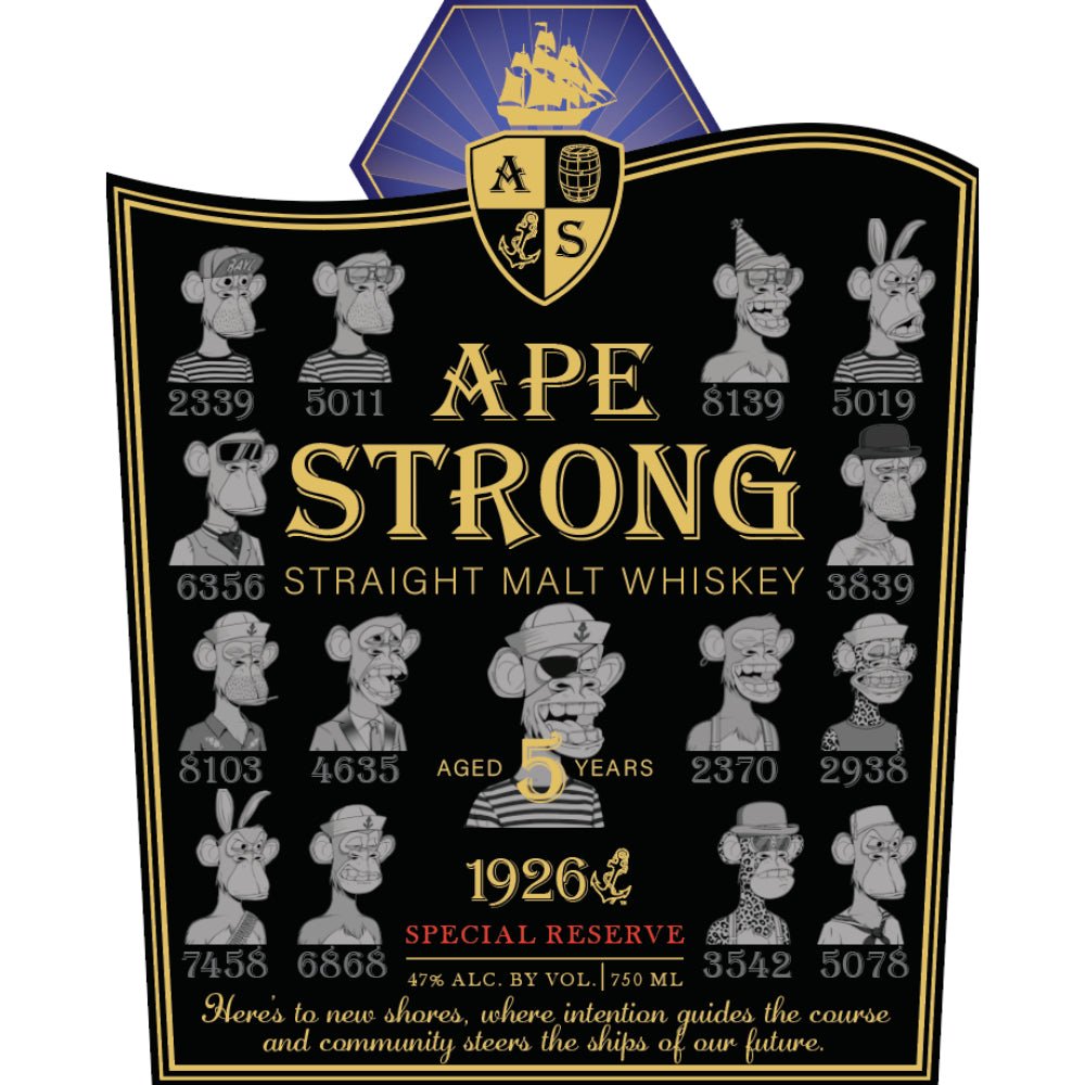 Ape Strong 5 Year Old Straight Malt Whiskey Special Reserve Straight Malt Whiskey Spirit Punks   