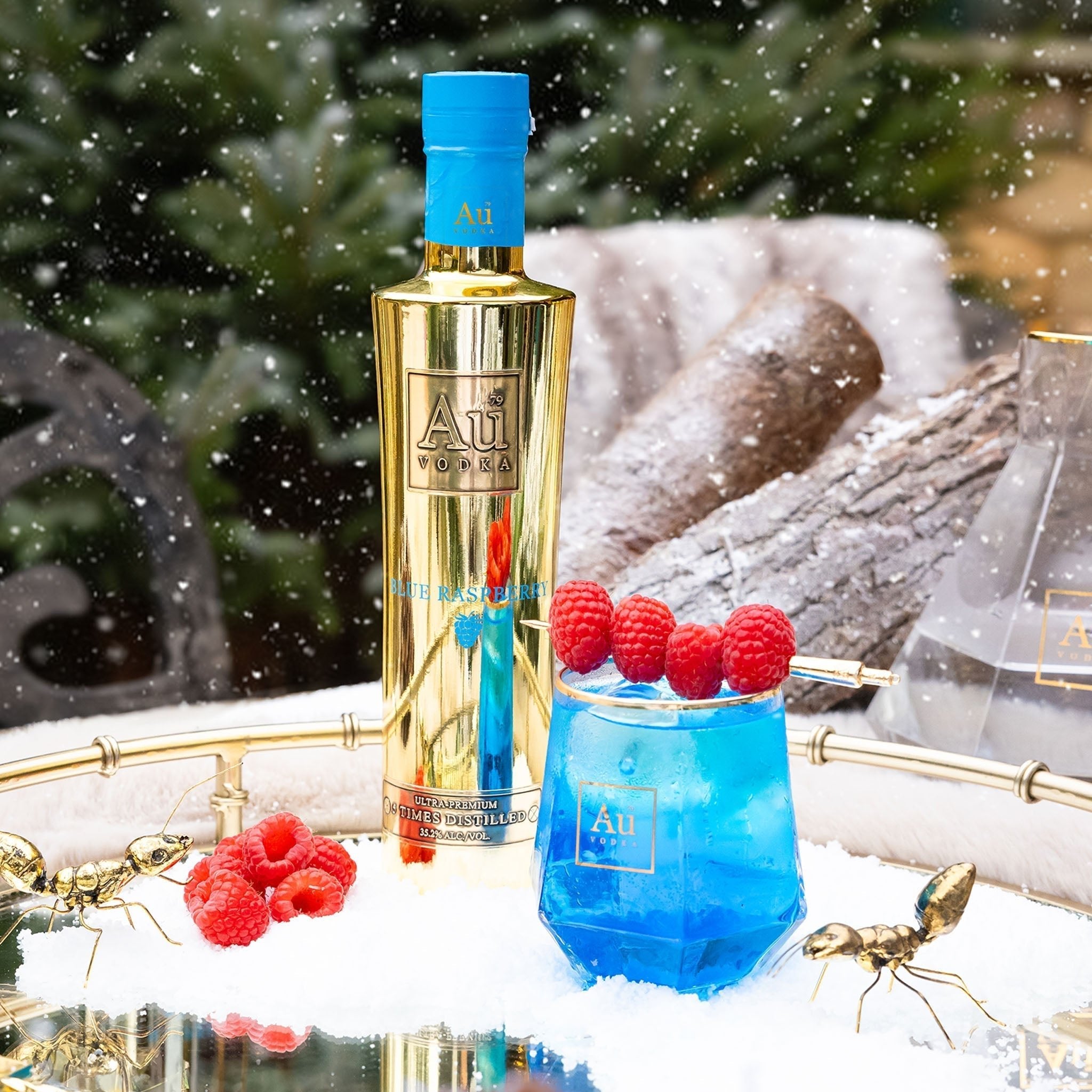 Au Vodka Blue Raspberry 375ml Au Vodka