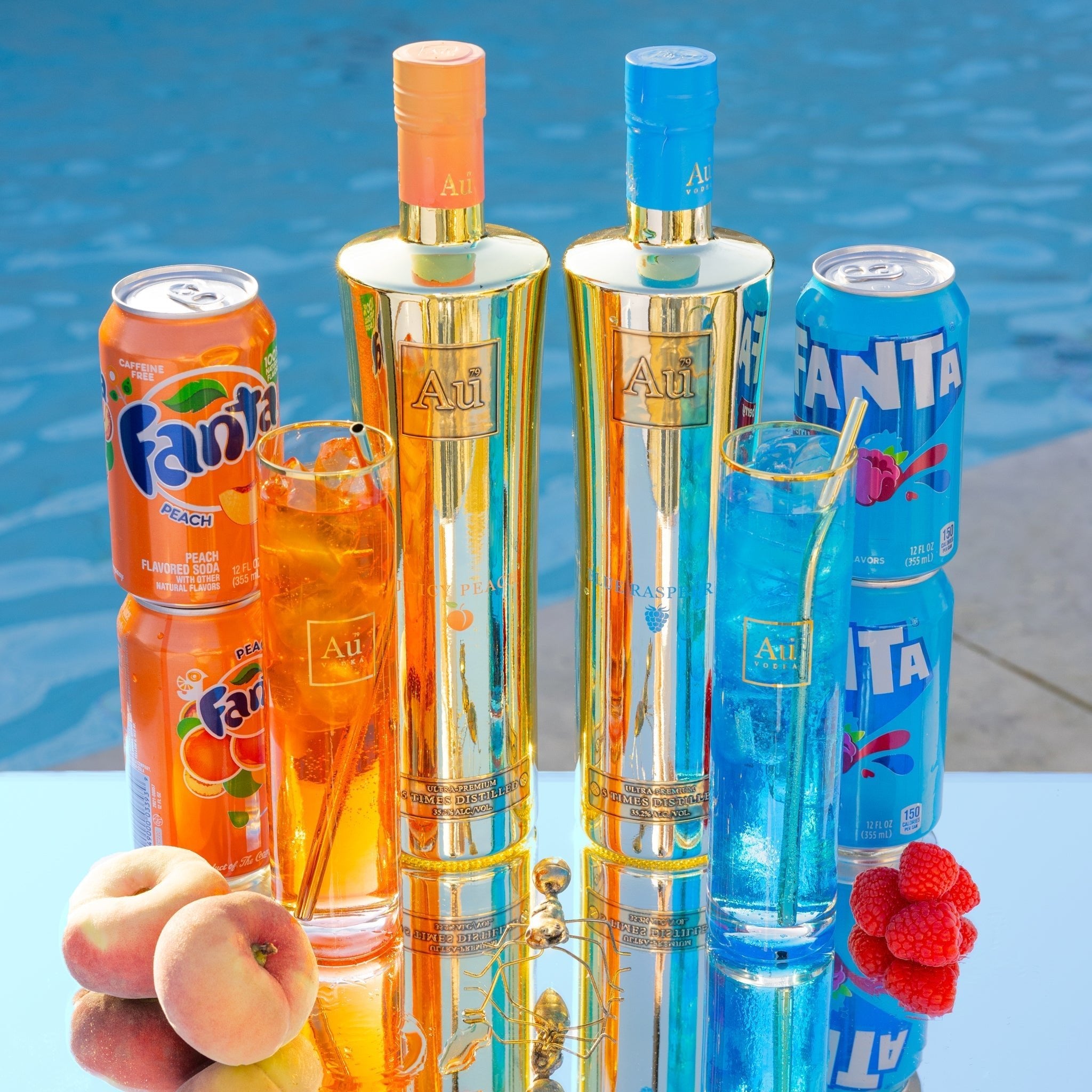 Au Vodka Juicy Peach 2 Bottle Combo Au Vodka