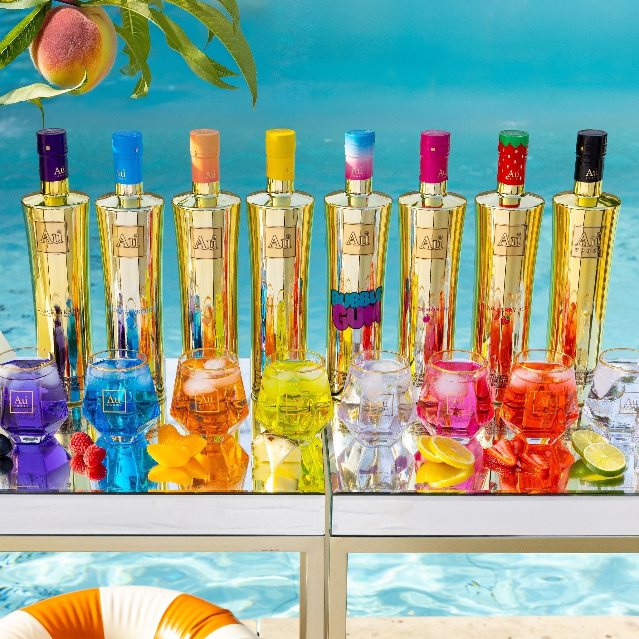 Au Vodka Juicy Peach 8 Bottle Collection Au Vodka