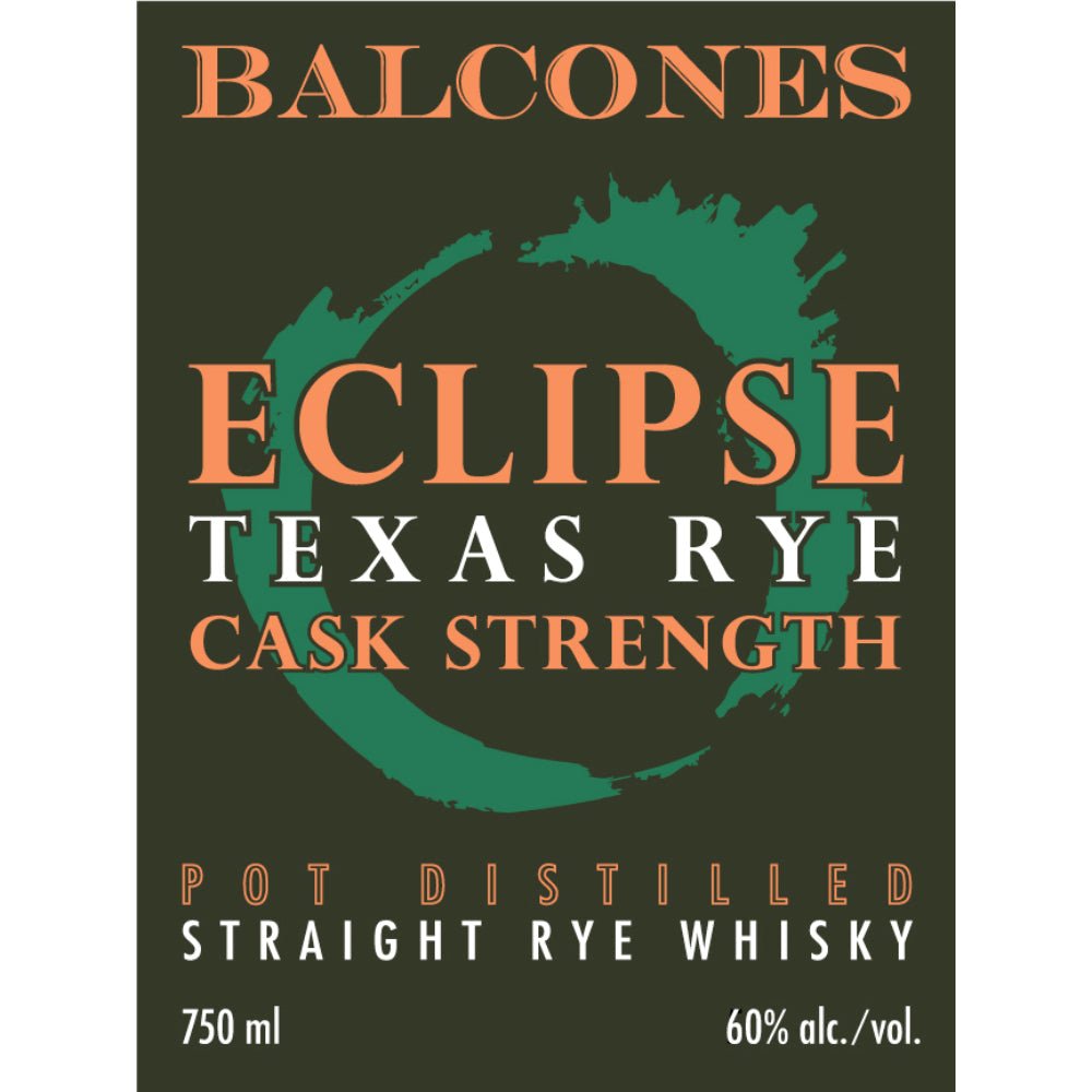 Balcones Eclipse Cask Strength Straight Rye Rye Whiskey Balcones   