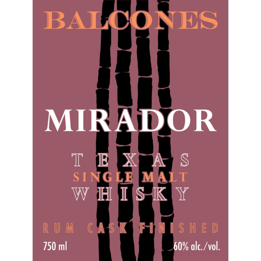 Balcones Mirador Rum Cask Finished Single Malt Whiskey Balcones   