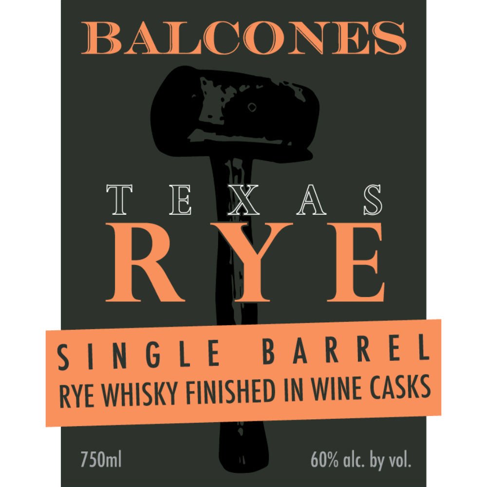 Balcones Single Barrel Texas Rye Finished In Wine Casks Rye Whiskey Balcones   