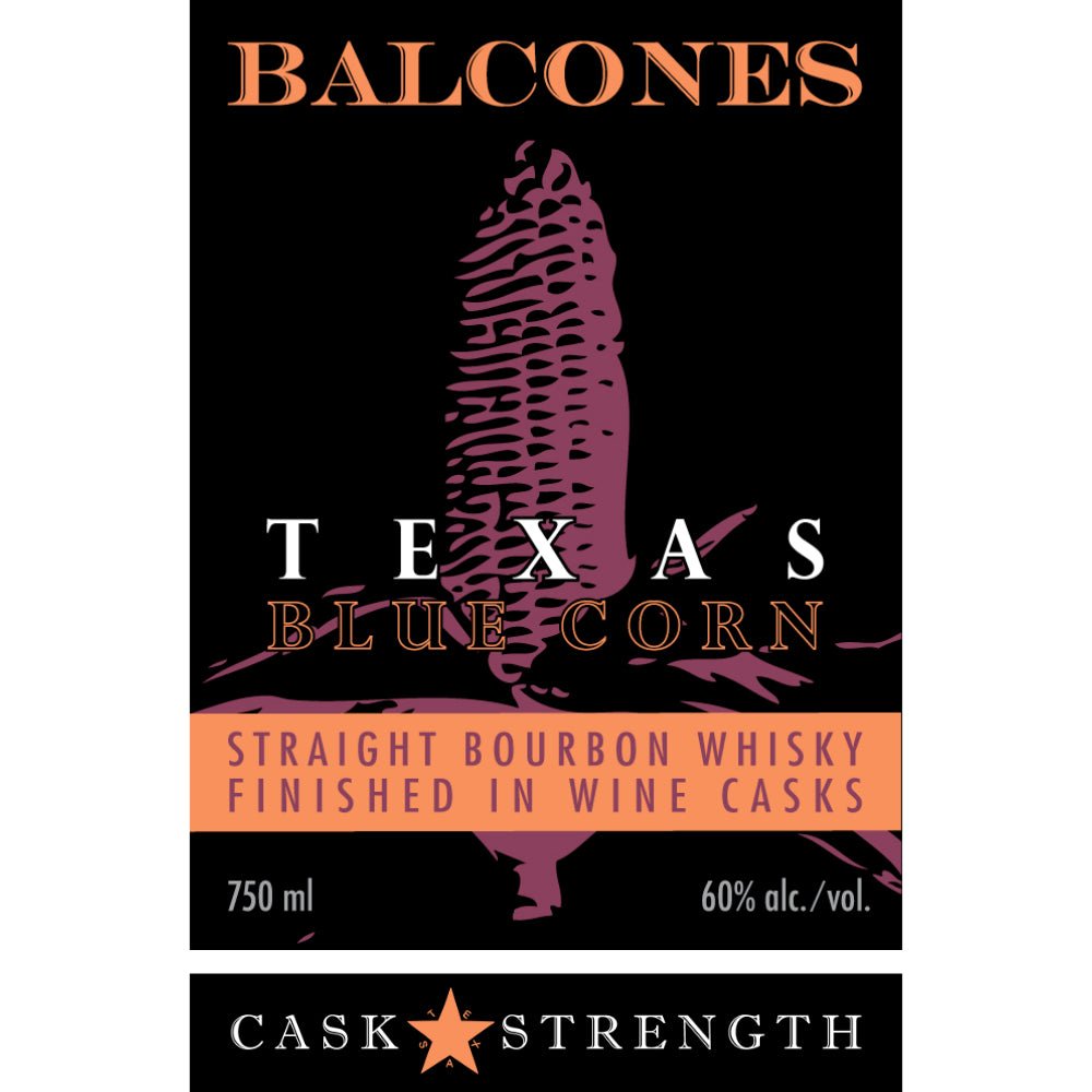 Balcones Texas Blue Corn Bourbon Finished in Wine Casks Bourbon Balcones   