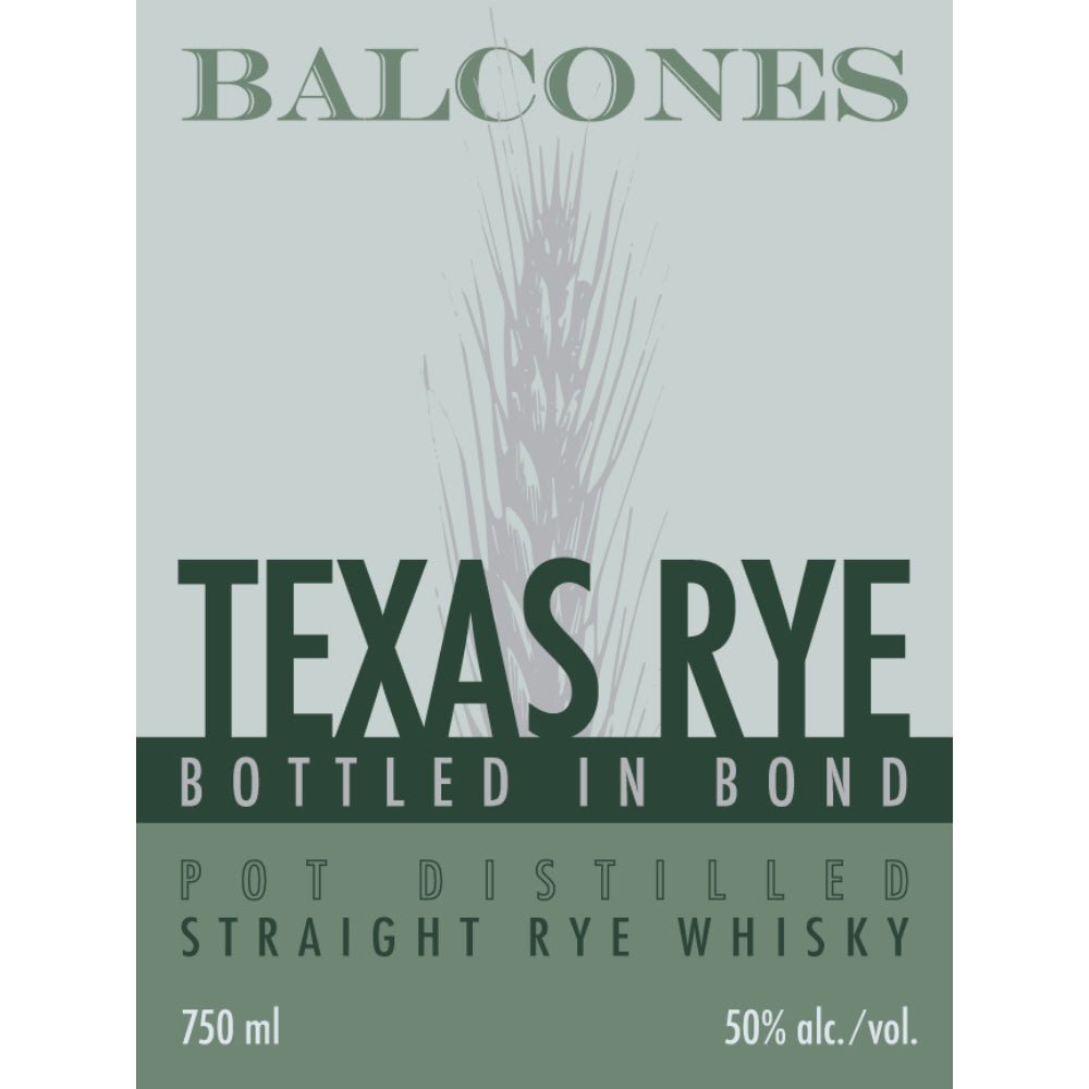 Balcones Texas Rye Bottled in Bond Rye Whiskey Balcones   