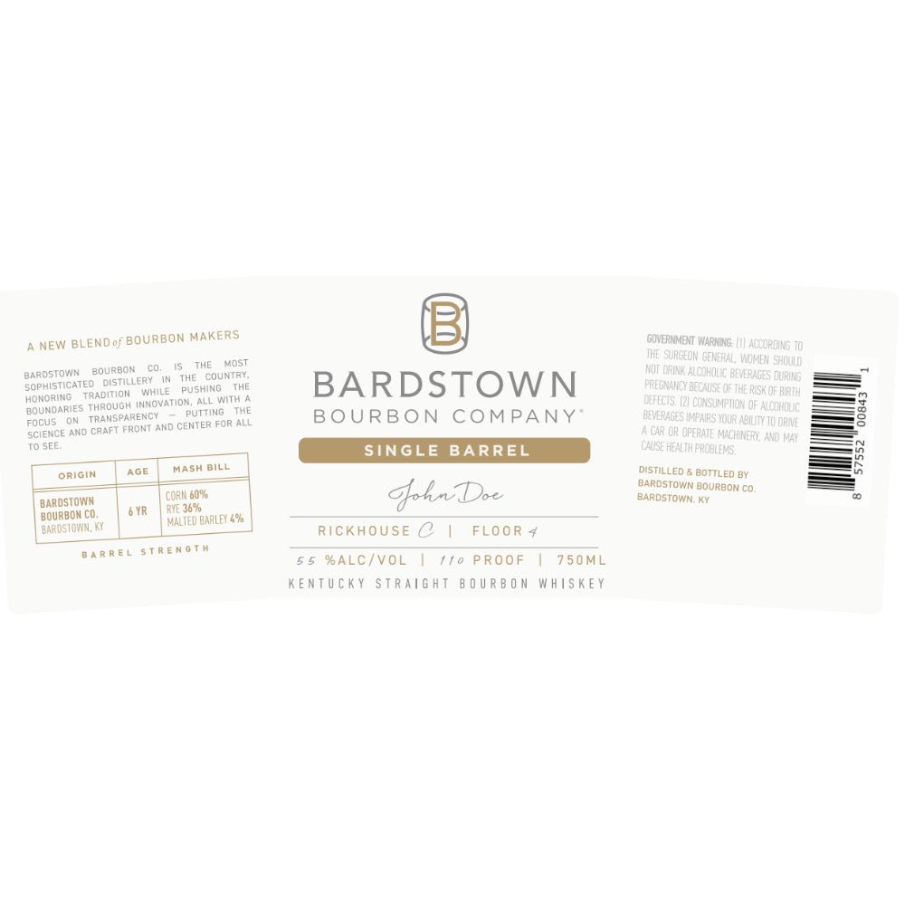 Bardstown Bourbon 6 Year Old Single Barrel Straight Bourbon Bourbon Bardstown Bourbon Company   