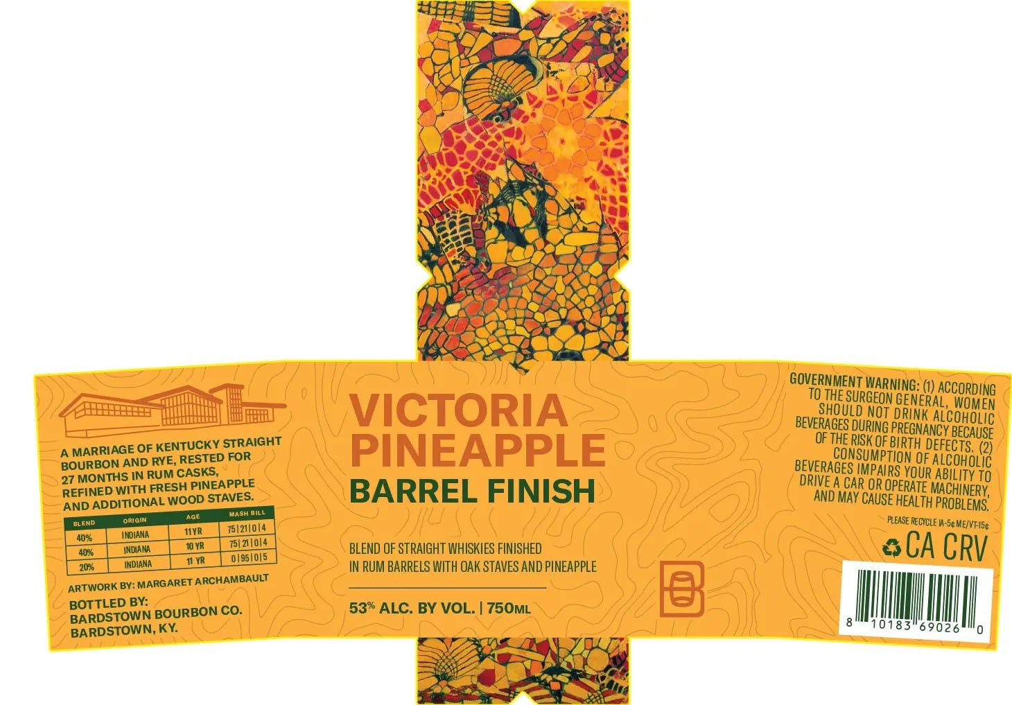 Bardstown Bourbon Company Victoria Pineapple Barrel Finish Whiskey - Main Street Liquor