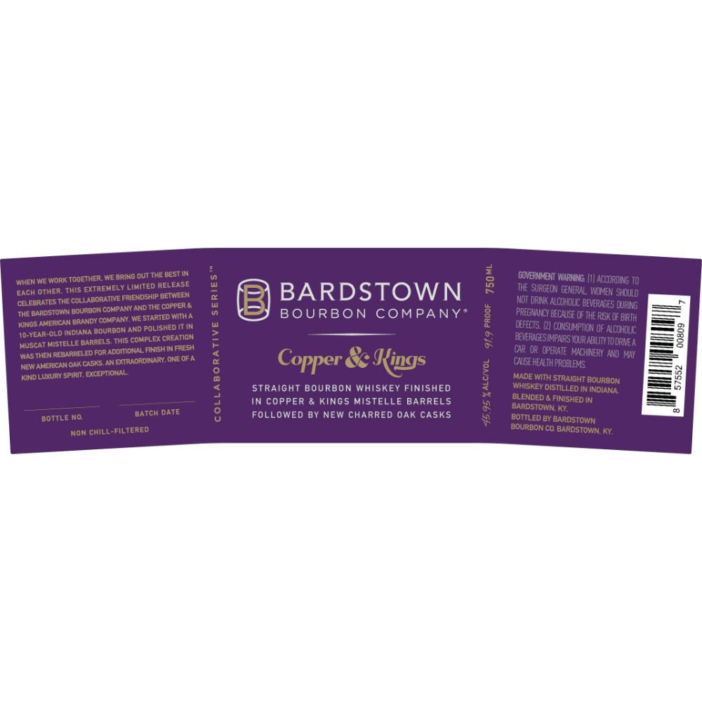 Bardstown Bourbon Copper & Kings Double Mistelle Finish 2 Bourbon Bardstown Bourbon Company   