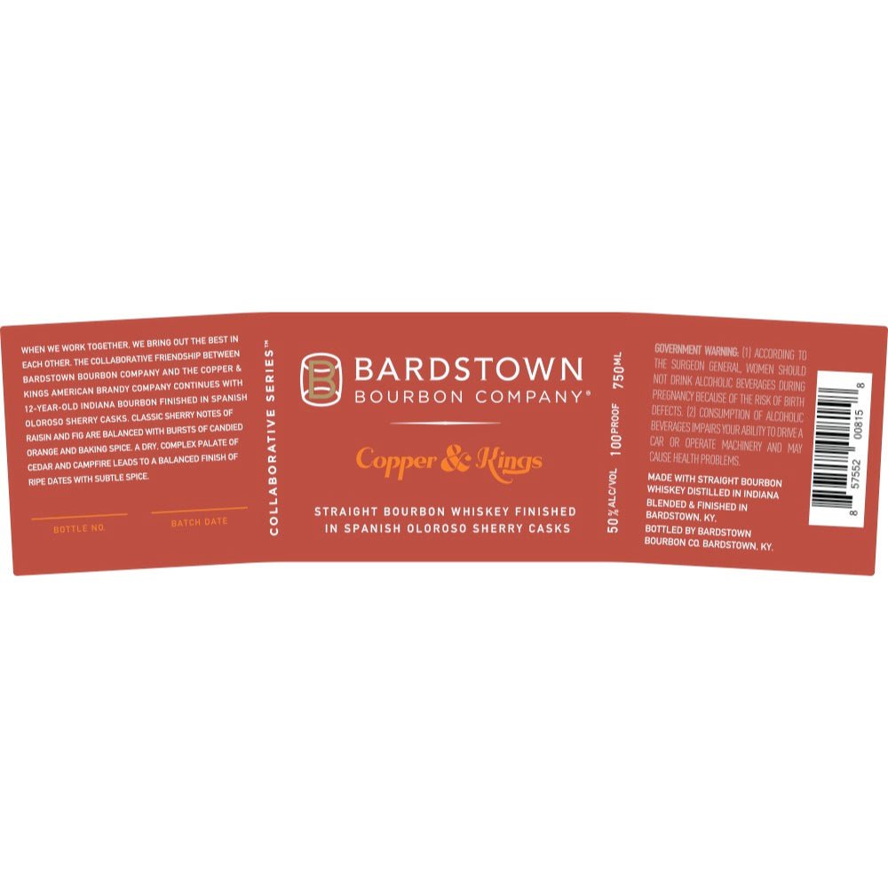 Bardstown Bourbon Copper & Kings Spanish Oloroso 2 Bourbon Bardstown Bourbon Company   