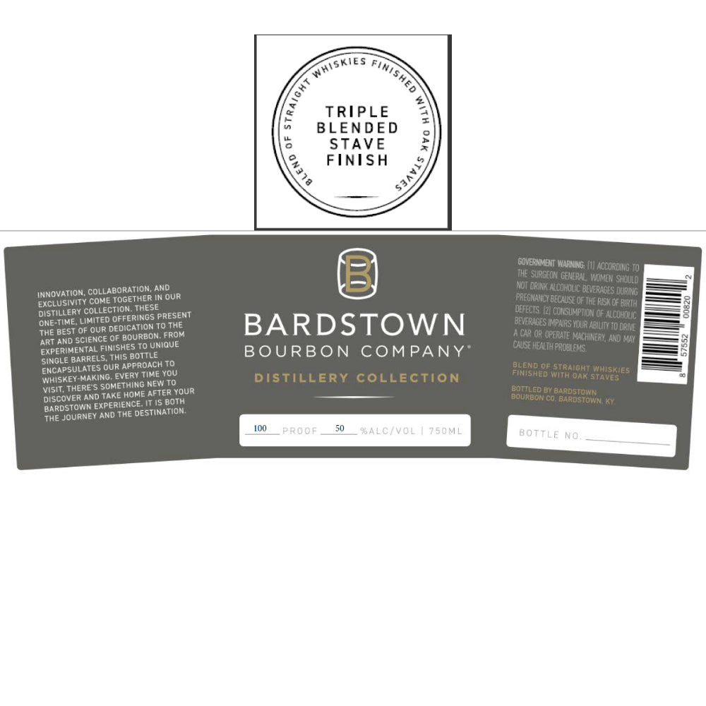 Bardstown Bourbon Triple Blended Stave Finish Bourbon Bardstown Bourbon Company   