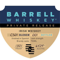 Thumbnail for Barrell Private Release Irish Whiskey Irish whiskey Barrell Craft Spirits   