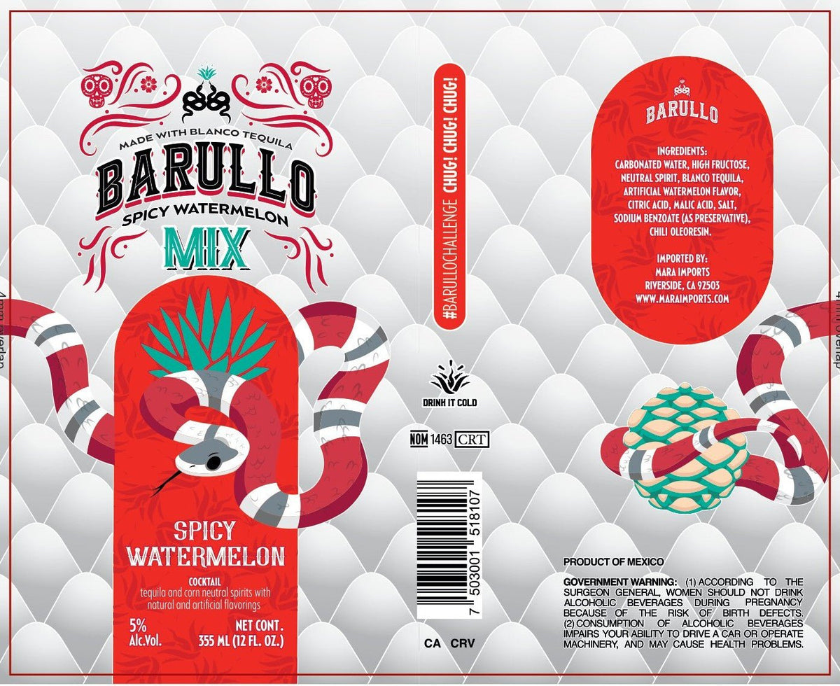 Barullo Spicy Watermelon Ready-to-Drink Cocktail 12 Pack - BuyMyLiquor