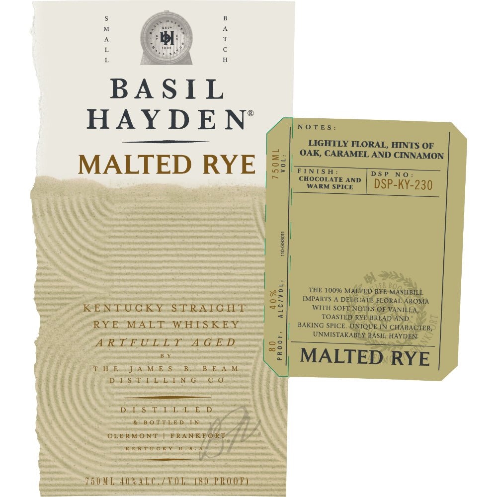 Basil Hayden Malted Rye Whiskey Rye Whiskey Basil Hayden's   
