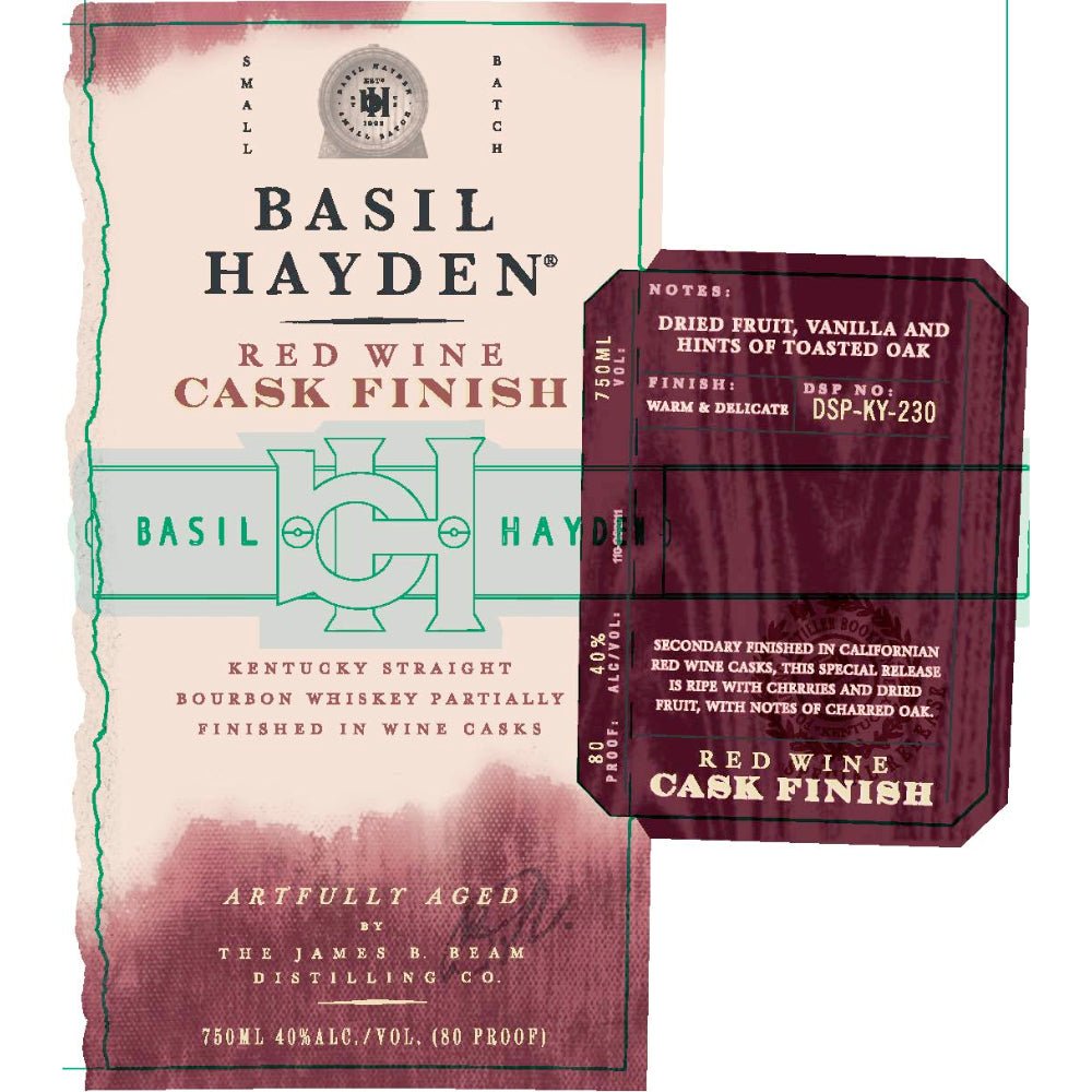 Basil Hayden Red Wine Cask Finish Bourbon Bourbon Basil Hayden's   