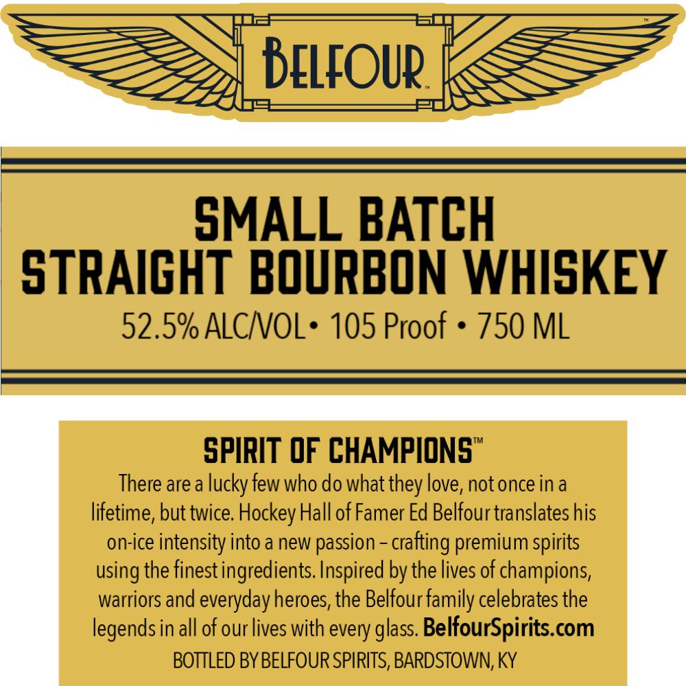Belfour Small Batch Straight Bourbon Whiskey By Ed Belfour Bourbon Belfour Spirits   