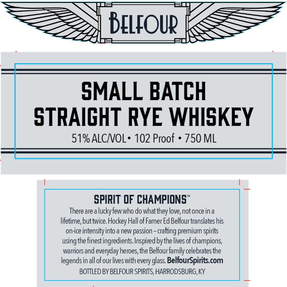 Belfour Small Batch Straight Rye Whiskey By Ed Belfour Rye Whiskey Belfour Spirits   