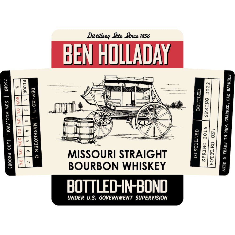 Ben Holladay Bottled in Bond Missouri Straight Bourbon Bourbon Holladay Distillery   