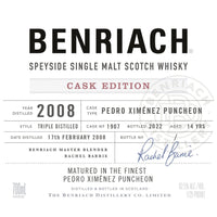 Thumbnail for Benriach Cask Edition 2008 Cask No. 1907 Scotch BenRiach   