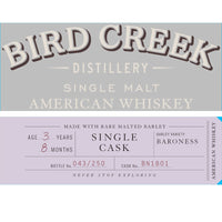Thumbnail for Bird Creek Single Cask American Single Malt Whiskey Single Malt Whiskey Bird Creek Distillery   