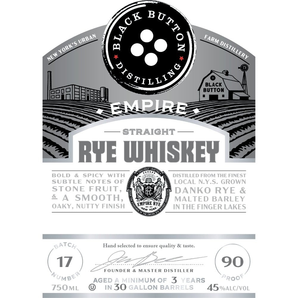 Black Button Empire Straight Rye - Main Street Liquor