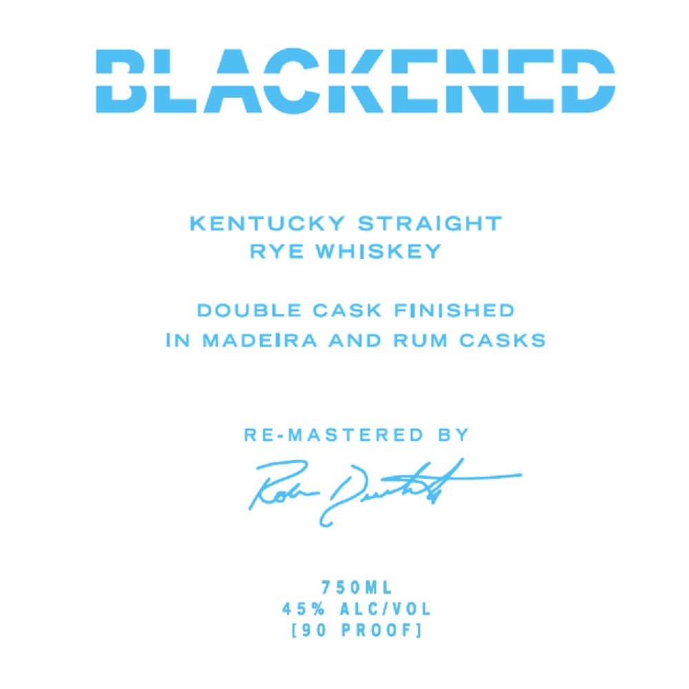 Blackened Double Cask Finished Kentucky Straight Rye By Metallica Rye Whiskey Blackened American Whiskey   