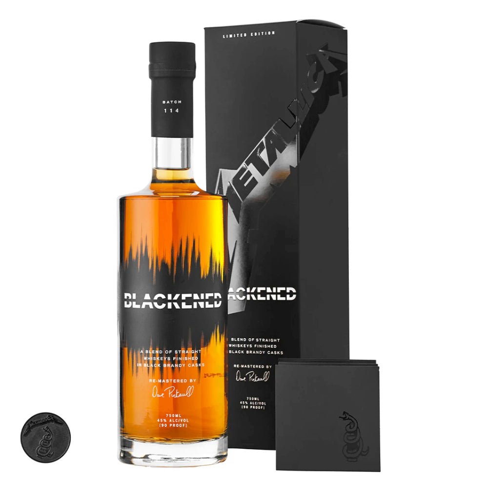Blackened Limited Edition Black Album Whiskey Pack By Metallica American Whiskey Blackened American Whiskey   