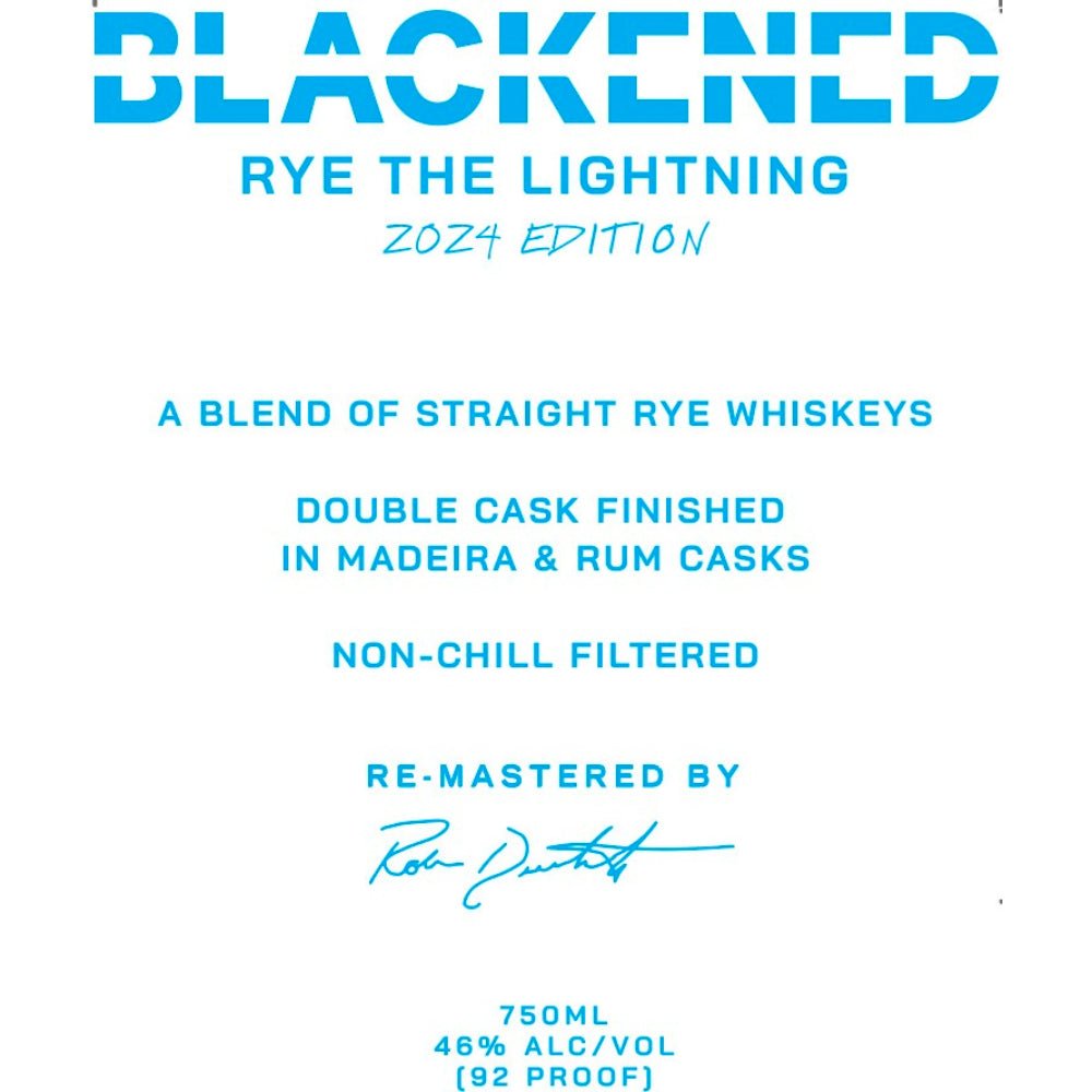Blackened Rye The Lightning 2024 Edition Rye Whiskey Blackened American Whiskey   